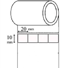 تصویر لیبل کاغذی تاپ لیبل چهار ردیف 10x20 10x20 4x Thermal Printer Paper Label