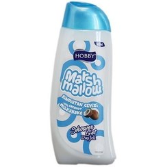 تصویر شامپو بدن هوبی مارشمالو عصاره نارگیل 500 میل Hobby body shampoo Marshmallow containing coconut extract