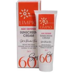 تصویر کرم ضد آفتاب SPF60 لیمپیو بدون رنگدانه 