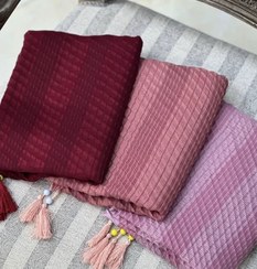 تصویر شال پلیسه حصیری نخی 