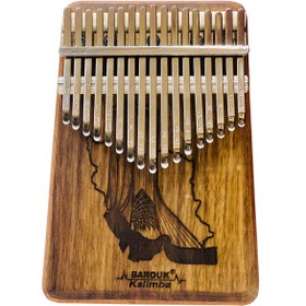 تصویر کالیمبا دست ساز باروک طرح ایران چوب گردو 