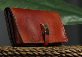 تصویر کیف پول چرم شیرین 