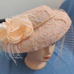 تصویر کلاه مجلسی آیدا رنگ گلبهی 