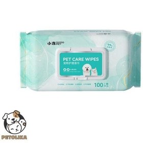 تصویر دستمال مرطوب، تمیز کننده ملایم و ضد حساسیت سگ و گربه 