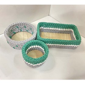 تصویر ست سبد وسایل کودک مدل سیسمونی کد Kids Storage Basket-01 مجموعه 3 عددی 