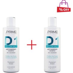 تصویر شامپو پریم (Prime) مدل Anti Dandruff Willow Mild D1 حجم 250 میلی‌لیتر مجموعه 2 عددی 