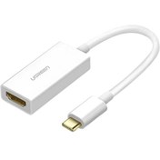 تصویر مبدل تایپ سی به اچ دی ام آی یوگرین Ugreen 40273 USB-C To HDMI Adapter 10CM 