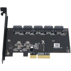 تصویر کارت توسعه PCI-E به 5Port SATA3.0 اوریکو مدل PES5 