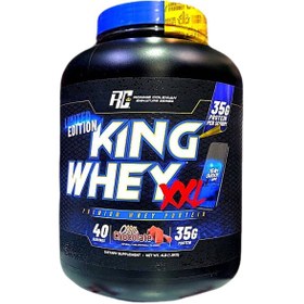 تصویر کینگ وی XXL لیمیتد ادیشن رونی کلمن 1/8 کیلویی King Whey Premium BLACK 