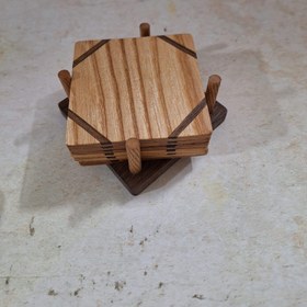 تصویر زیر لیوانی چوبی 