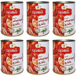 تصویر کنسرو لوبیا چیتی با قارچ شهدین - 370 گرم بسته 6 عددی 