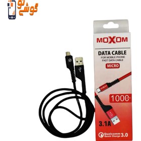 تصویر کابل تبدیل USB به microUSB موکسوم مدل 3.1A طول 1 متر MOXOM FAST DATA CABLE micro