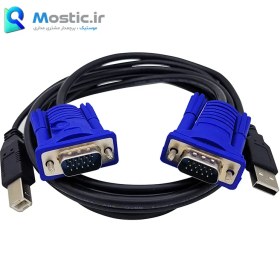 تصویر کابل کی وی ام USB VGA KVM آی فورتک طول 1.5 متری 