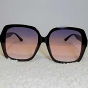 تصویر عینک صفحه شامپاینی دور مشکی 