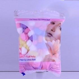 تصویر پنبه توپک بهداشتی رنگی گل 