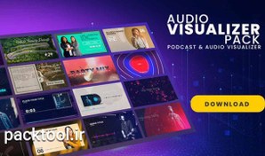 تصویر دانلود پکیج پروژه آماده پادکست و تصویرساز صوتی در افتر افکت Podcast Audio Visualizer Pack 