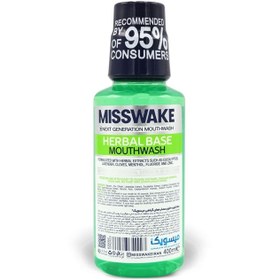 تصویر دهانشویه گیاهی میسویک مدل Herbal Base حجم 400 میل ا Misswake Herbal Base Mouth wash 400 ml Misswake Herbal Base Mouth wash 400 ml
