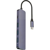 تصویر هاب تایپ سی پنج پورت کوتتسی Coteetci USB3.0*4 PD3.0 HUB MB1085 