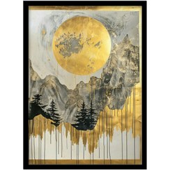 تصویر تابلو مدل نقاشی انتزاعی کوهستان کد 3366 | تابلو فریم‌چاپ، تابلو بوم 