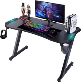 تصویر میز گیمینگ Vordern Armoured Ergonomic Gaming Desk with RGB LED 