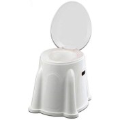 تصویر توالت فرنگی پلاستیکی دور پوشیده رنگ سفید 