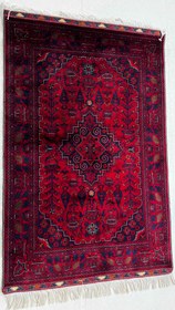 تصویر فرش دستباف ذرع و نیم کرک و پشم افغان Handmade afghan wool rug