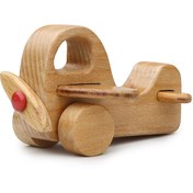 تصویر اسباب بازی چوبی مدل هواپیما 