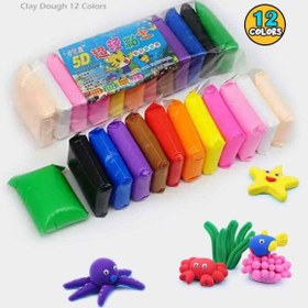 تصویر خمیر کلی 12 رنگ 