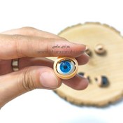 تصویر چشم عروسک خواب و بیدار مژ دار با قاب فلزی 