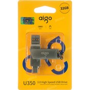 تصویر فلش او تی جی تایپ سی ایگو 32 گیگابایت Aigo U350 USB 3 Aigo U350 32GB USB 3 OTG Flash Memory