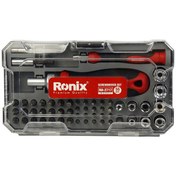 تصویر مجموعه 55 عددی پیچ گوشتی جغجغه ای ساعتی و سری بکس رونیکس مدل RH-2717 