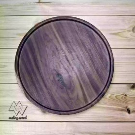 تصویر سینی چوبی گرد کد d132 