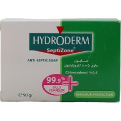 تصویر صابون ضد عفونی کننده حاوی 0.5 درصد کلروزاینلول 90 گرم HYDRODERM ا Hydroderm Septizone Anti Septic Soap 90gr Hydroderm Septizone Anti Septic Soap 90gr