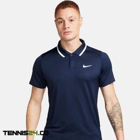 تصویر پلوشرت تنیس مردانه نایک NikeCourt Advantage Dri-FIT- سرمه ای 