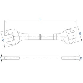 تصویر ست 12 عددی آچار دو سر تخت لیکوتا سایز 6 × 7 تا 30 × 32 میلیمتر 