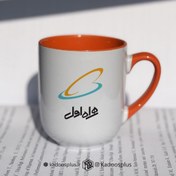 تصویر ماگ دسته و داخل رنگی 