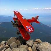تصویر ماکت فلزی هواپیما پرچم انگلیس قرمز 