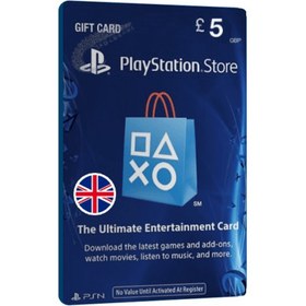 تصویر گیفت کارت پلی استیشن 5 پوندی انگلستان PSN Giftcard UK 5 PSN Giftcard UK 5