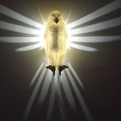 تصویر چراغ دیواری طرح عقاب - سیاه / قرمز / باتری لیتیومی Eagle Wall Light