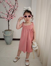 تصویر سارافون بهاری صورتی سایز ۷ سال 