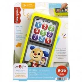 تصویر اسباب بازی های نوزاد و فعالیتی اسلاید یادگیری تلفن هوشمند Fisher Price 