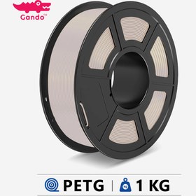 تصویر فیلامنت PETG برند گاندو (مشکی، یک کیلویی) 