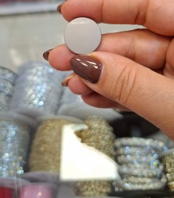 تصویر دکمه فلزی رنگ ثابت - نقره ایی مات / سایز3 