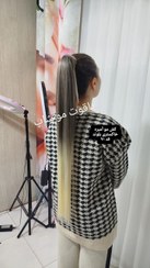 تصویر موی دم اسبی آمبره بلوند قد ۹۰ - اتو کشی 
