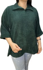 تصویر شومیز مخمل کبریتی سبز green-corduroy-shirt