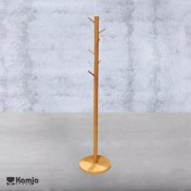 تصویر رخت آویز ایستاده چوبی 