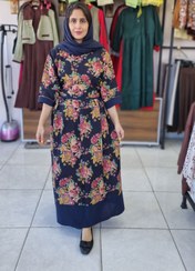 تصویر پیراهن گلدار کمرچین ۲۰۲۶