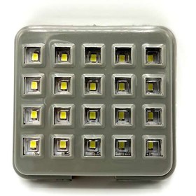 تصویر چراغ سقف خودرو پراید رنگ یخی 20 LED 