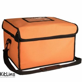 تصویر کیف حمل غذا ۳۳×۴۰ سانتیمتری برزنتی نارنجی 