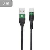 تصویر کابل گرین لاین مدل Braided Type-C به طول 3 متر Green Braided Type-C Cable 3m 2A